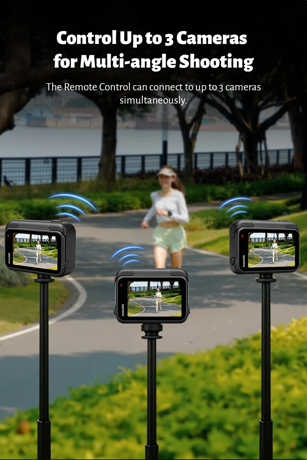 Wasserdichte Bluetooth-Fernbedienung für Action-Kameras für Insta360 X3/X4/X4Air/X5/Go3/Go3s/Ace; für DJI Action 6/4/5 Pro/OSMO 360 – Detail 5