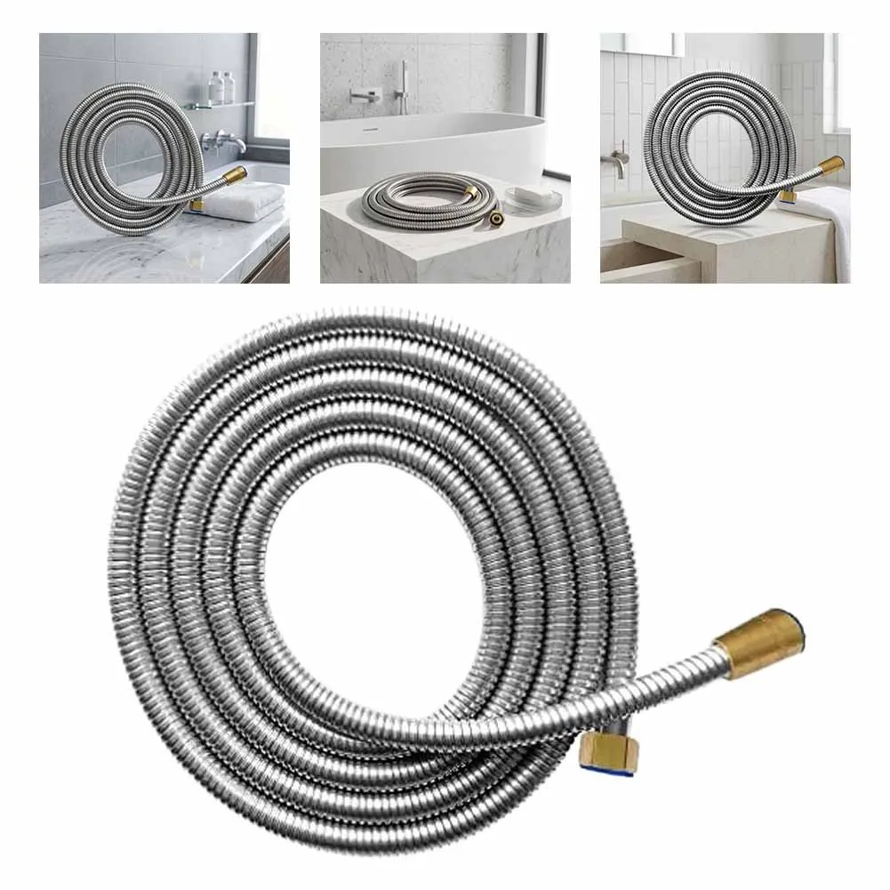 300cm Flexible Stainless Steel Shower Hose Anti Leak Resistant PVC Copper Handheld Sprayer Pipe For Bathroom Plumbing