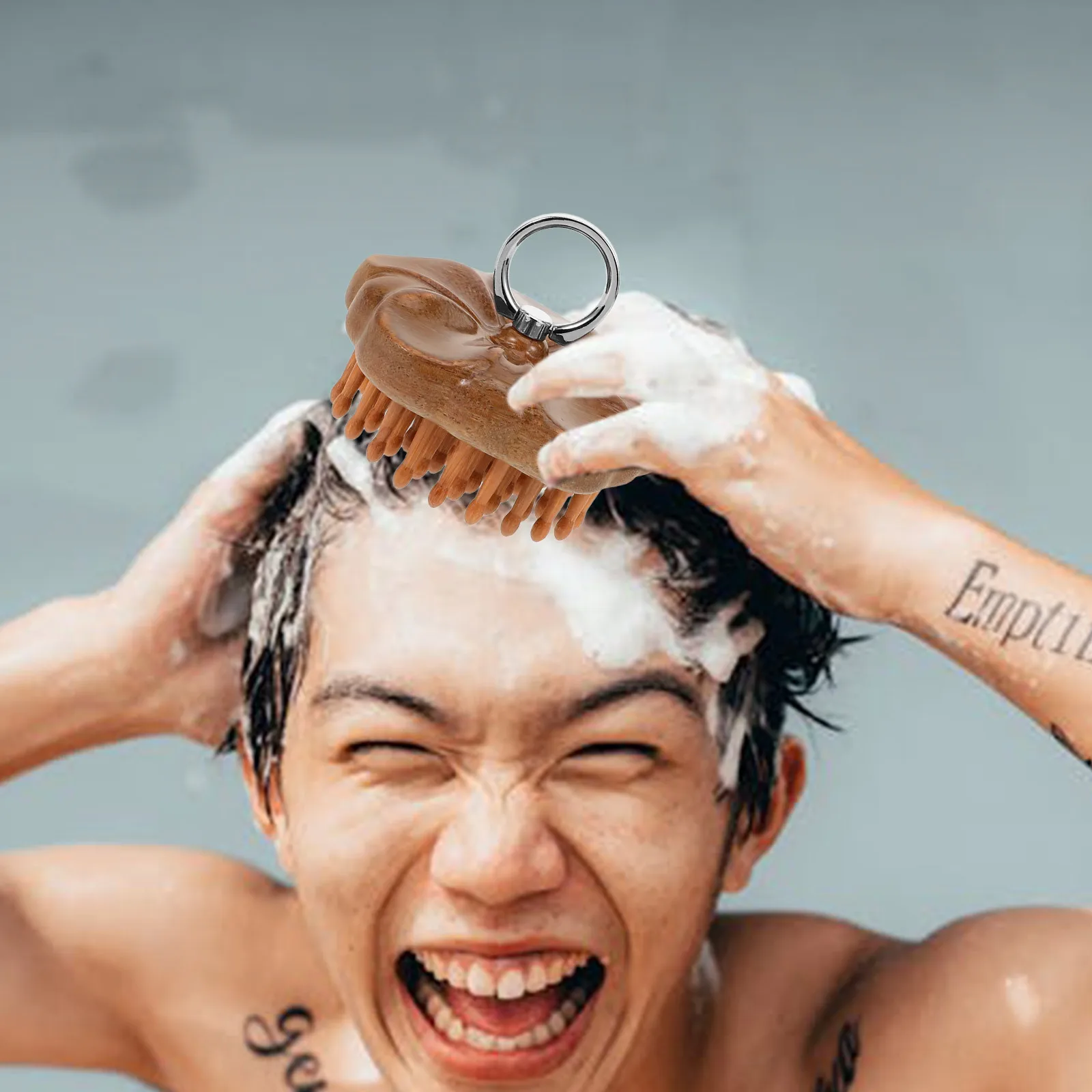 정교한 나무 마사지 빗 매끄러운 이빨 두피 마사지기 정전기 방지 휴대용 헤어 케어 도구 여성 남성 두피 마사지기