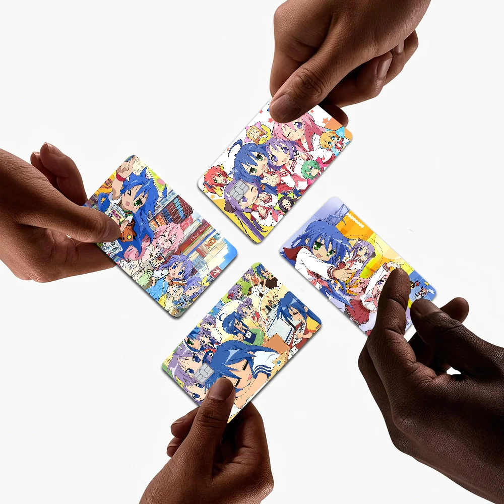 

L-lucky S-star Anime Game Film Cover Sticker Case For Small Chip Credit Debit Card Front Side