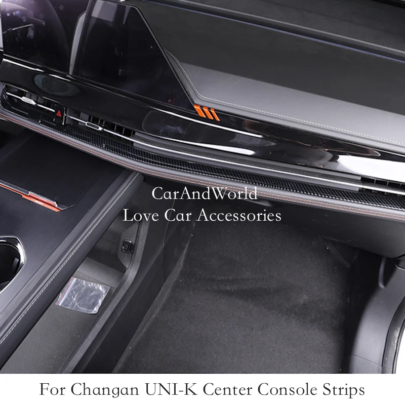 

Углеродное волокно, внутренняя полоса центральной консоли, вентиляционная рамка для кондиционера, накладки, автомобильные аксессуары для Changan UNIK UNI-K 2021-2025