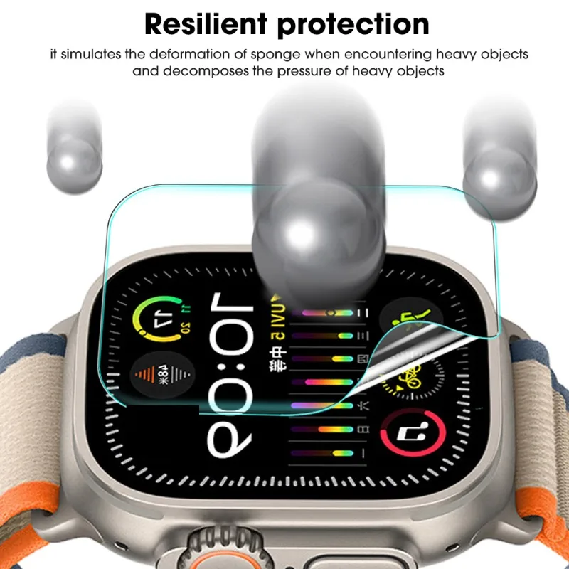 HD Transparent Screen Protector Film for Apple Watch Ultra2 Soft Hydrogel Film Protector Cover for IWatch Ultra2 41MM Not Glass image 5