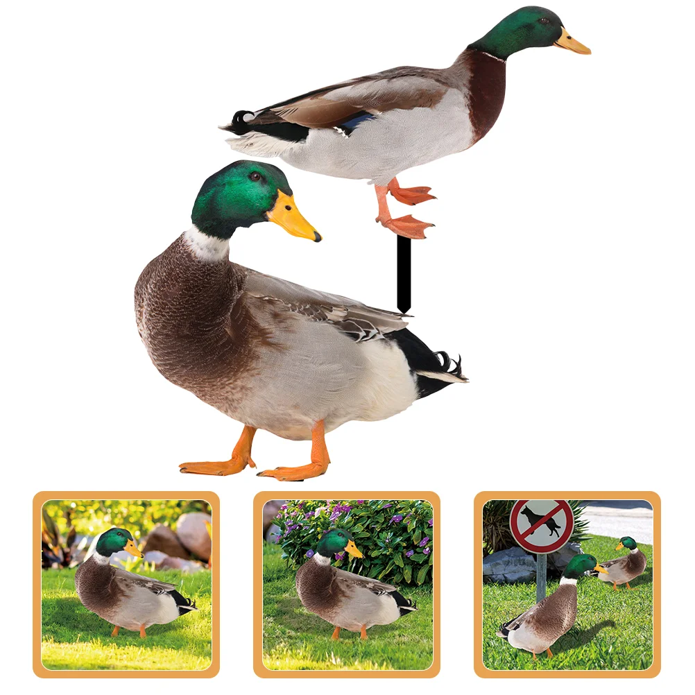 2 Pcs Courtyard Insert Wood Pile Yards Simulation Acrylic Outdoor Decoration