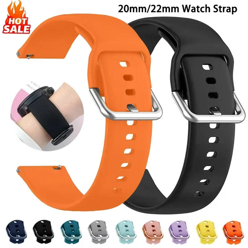 

Поп спортивный силиконовый ремешок 20 мм 22 мм для Garmin Venu 3 Band Forerunner 265 255 Music Vivoactive 4 для Garmin Venu Sq 2 Brac