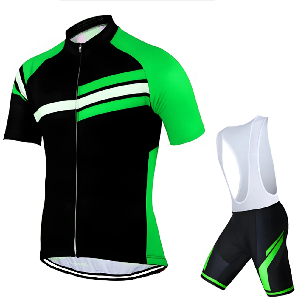 Cool Summer Cycling Outfit Set: Men's Short-Sleeve Cycling T-Shirt + Pants – Designed for Sports