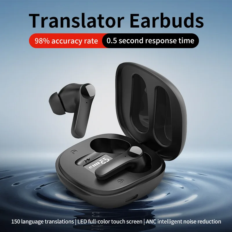 

2025 B11 AI Online Offline Language Translator Real Time ANC Earbuds Languages Translation Device for Travel Business Learning