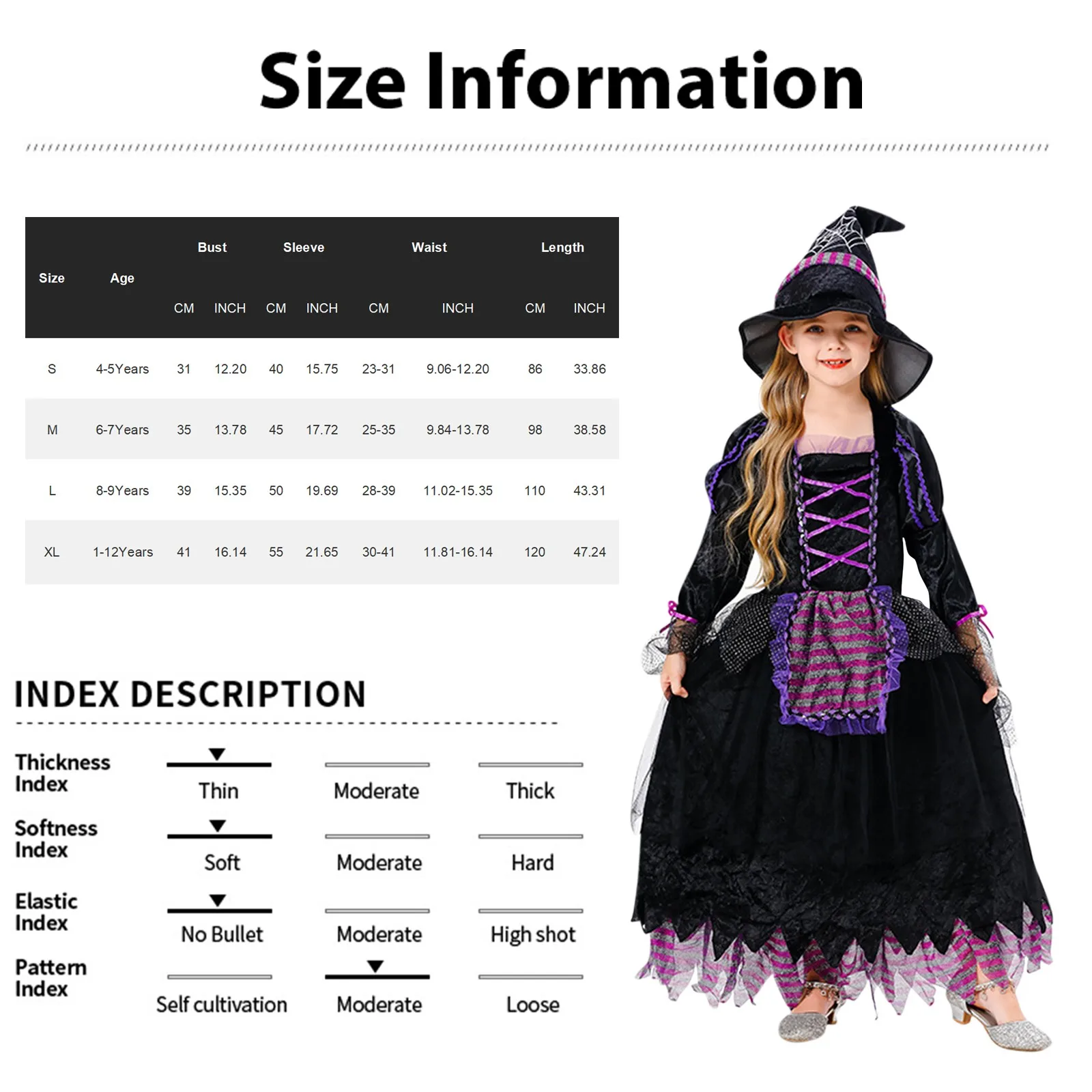 Halloween Witch Costume For Kids Halloween Fantasy Vampire Costume Girls Witch Cosplay Children\'S Performance Clothing For Party