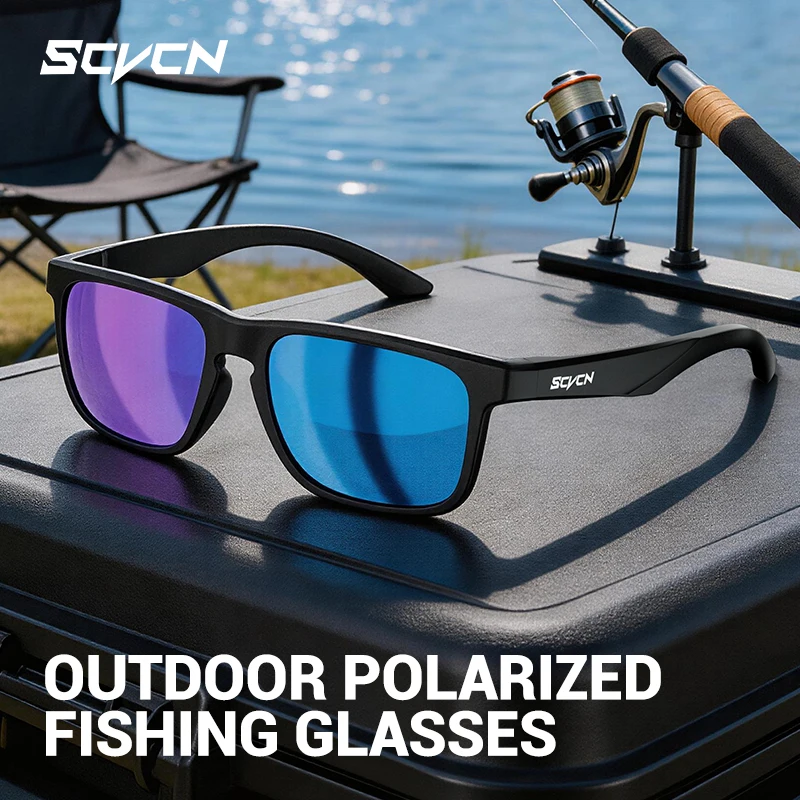SCVCN UV400 Outdoor Anti-Glare Polarized Fishing Sunglasses Stylish Windproof Sports Eyewear Cycling Driving and Running Glasses image 3