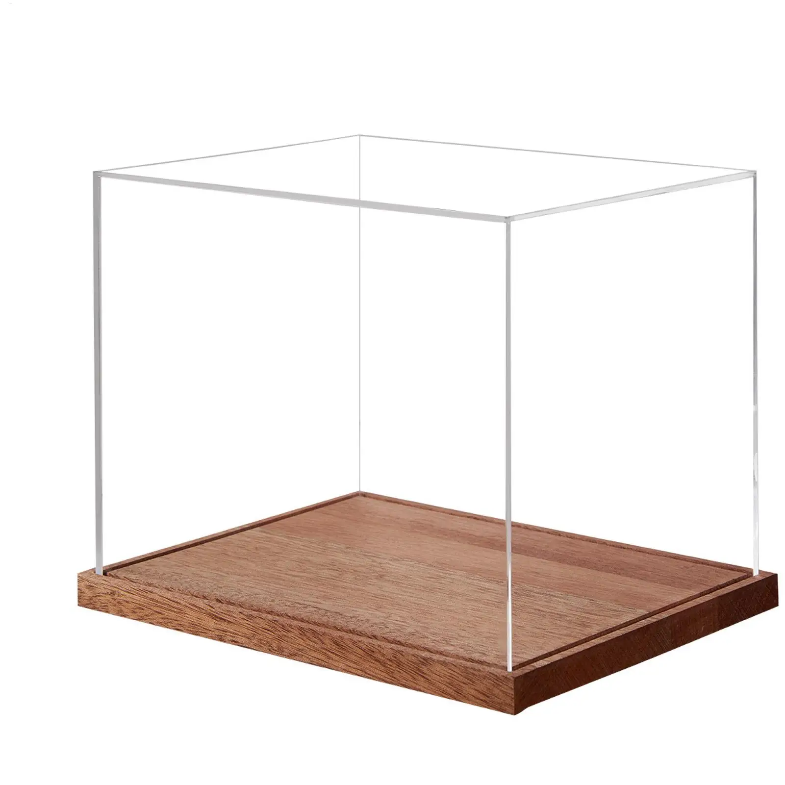 Football Helmet Display Case Clear Box With Wooden Stand Baseball Helmet Display Case For Sports Collectibles Baseball Hockey
