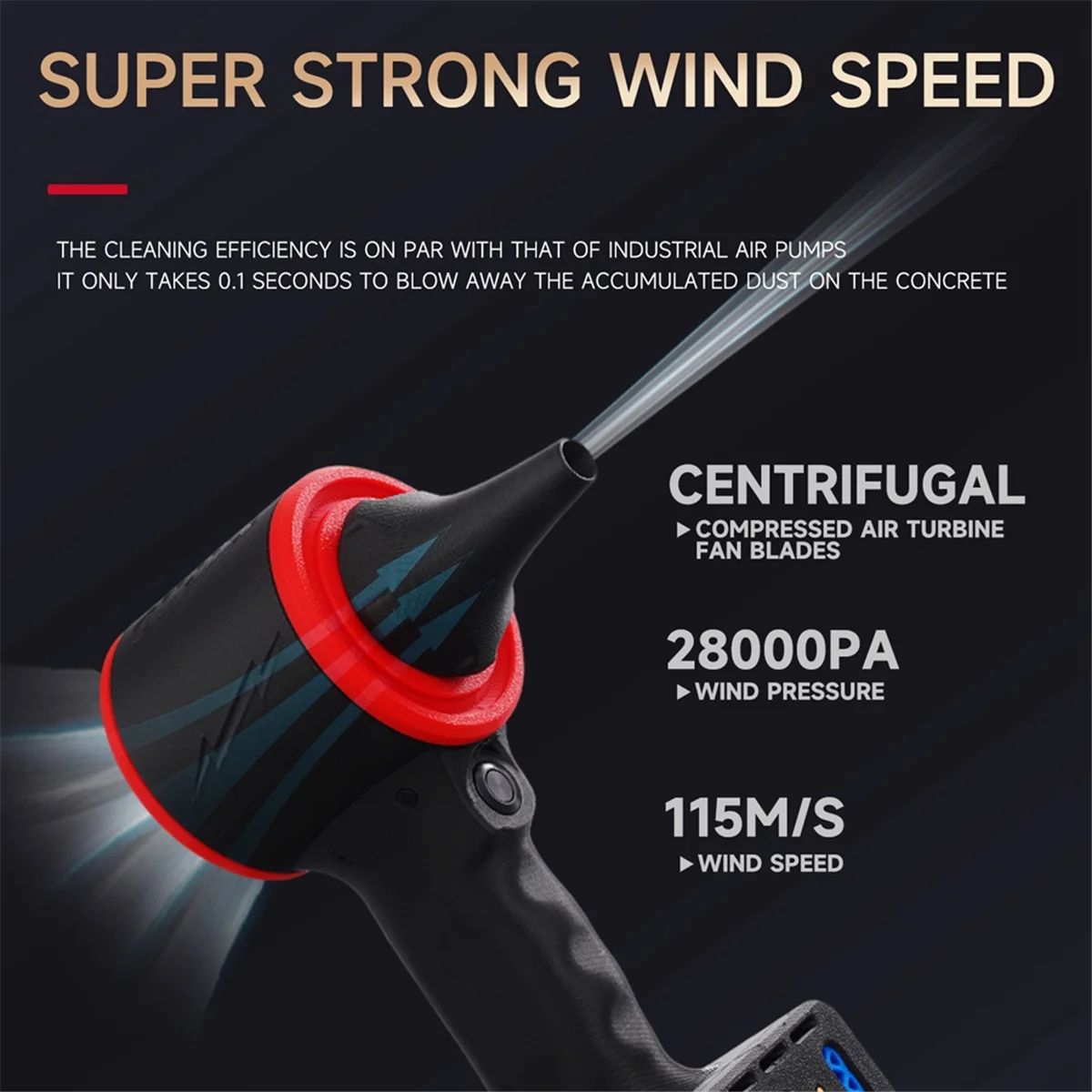 

SSR 28000pa Multifunction Air Blower Suction Machine 130000RPM Brushless Motor Fan Handheld Compressed Air Turbine