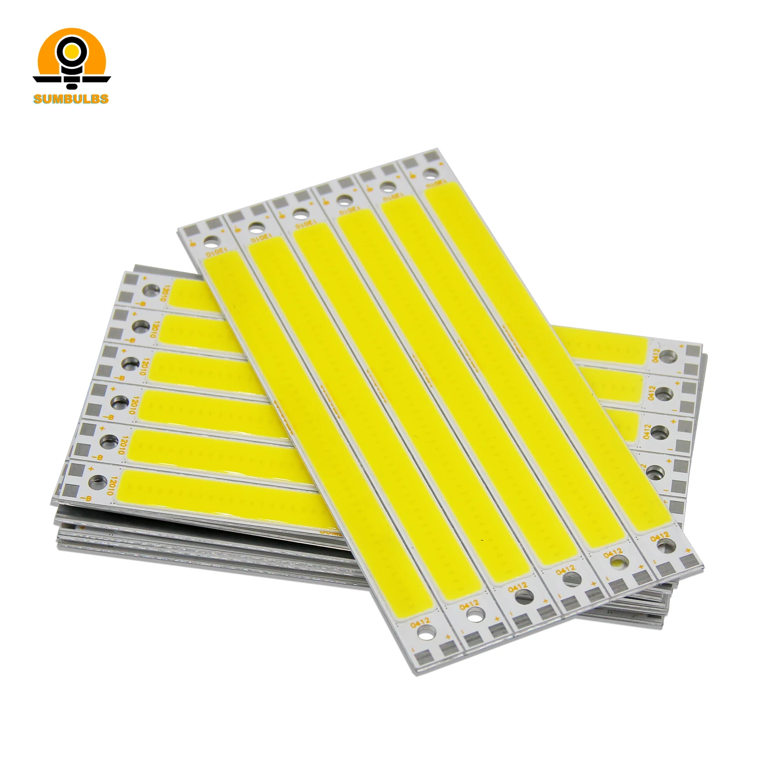 SUMBULBS 120x10mm DC 12V 10W COB Strip Light Source 6 Colors Available Emitting Diode Bulb for DIY  Bar LED Chip Lamp