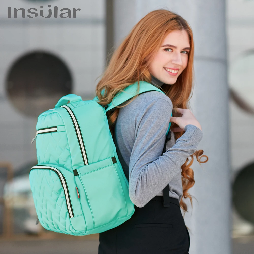 Large Capacity Insular Nappy Backpack Waterproof Multi-function Diaper Bag for Mom Baby Outdoor Travel Baby Care Bag