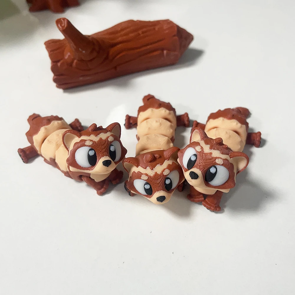 

3d Printed Cute And Silly Ferret Model Plastic Ornament With Movable Joints Desktop Decoration Sculpture Ornament Holiday Gift