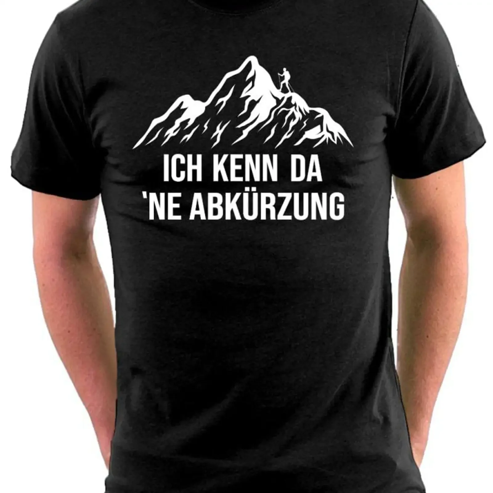 Funny Sayings Statement Hiking Hobby Ich Kenn da ne Abbreviation T Shirt vintage Washed streetwear Casual fashion graphic