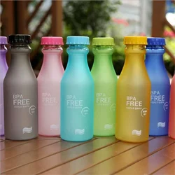 1Pc Multi color options for frosted plastic portable AS material soda bottles