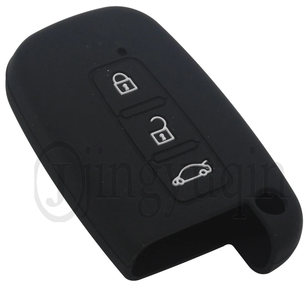 jingyuqin 3 Buttons Silicone Key Case FOB For Hyundai Solaris HB20 Veloster SR IX35 Accent Elantra i30 Smart Key