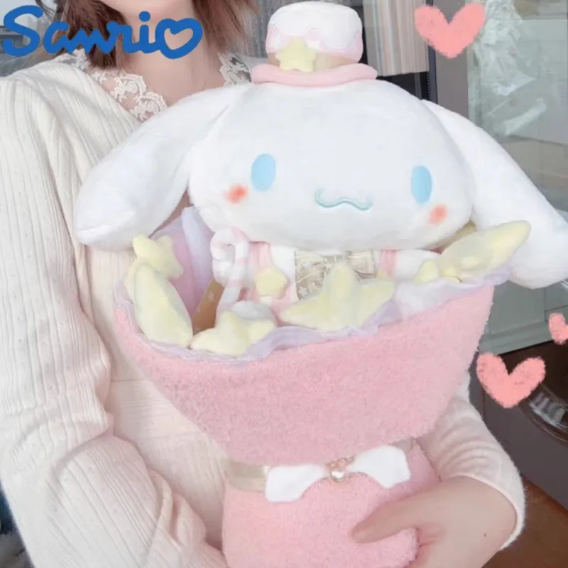 

Cute Sanrio Plushies Cinnamonroll Kuromi My Melody Hello Kitty Kawaii Bouquet Dolls Surprise For Girlfriend Christmas Gifts