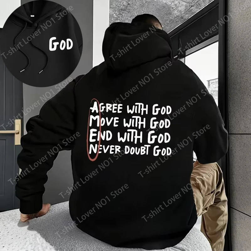 

2026 Hot Sale Christian God Printed Hoodie for Men Women High Quality Hooded Long Sleeved Top Daily Casual Fashion Pullover