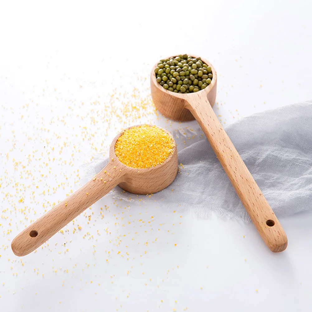 

Long Handle Natural Wooden Spoon Wood Tableware Kitchen Soup Spoon Ladle Scoop for Home Restaurant (Small Size)
