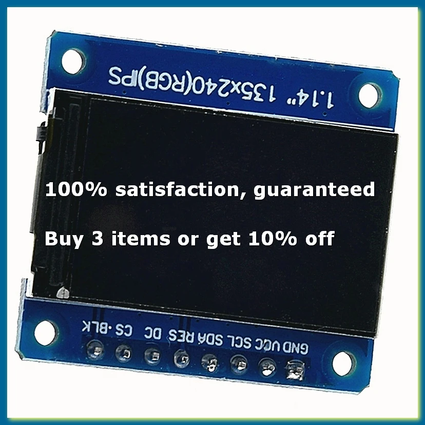 1.14 Inch IPS LCD Display 135x240 SPI ST7789 65K Color TFT Screen Module ESP32 STM32 DIY