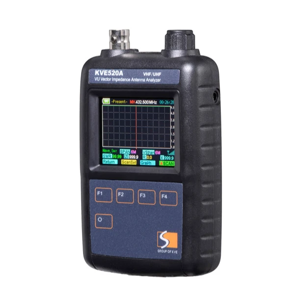 KVE-520A Vector Impedance Antenna Analyzer & 5 Adapter VHF UHF Color Graphic Display SWR HAM Digital Protable Meter