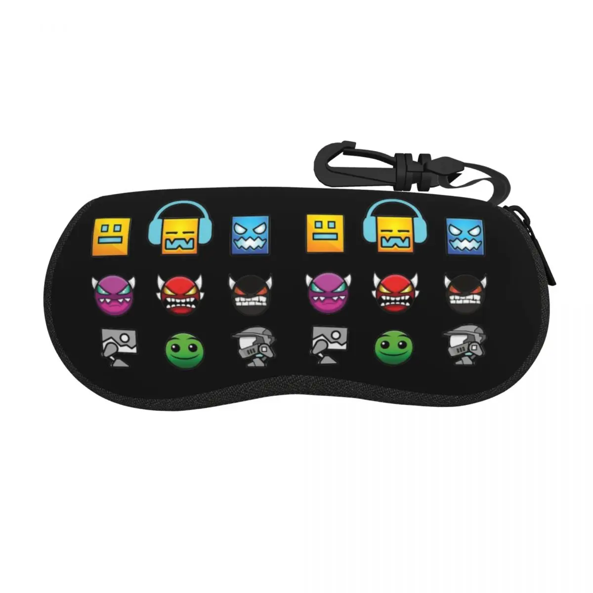 

Geometry Cube Dash Gaming Old School Glasses Case Portable Eyewear Storage Box Protector Eyeglasses Box