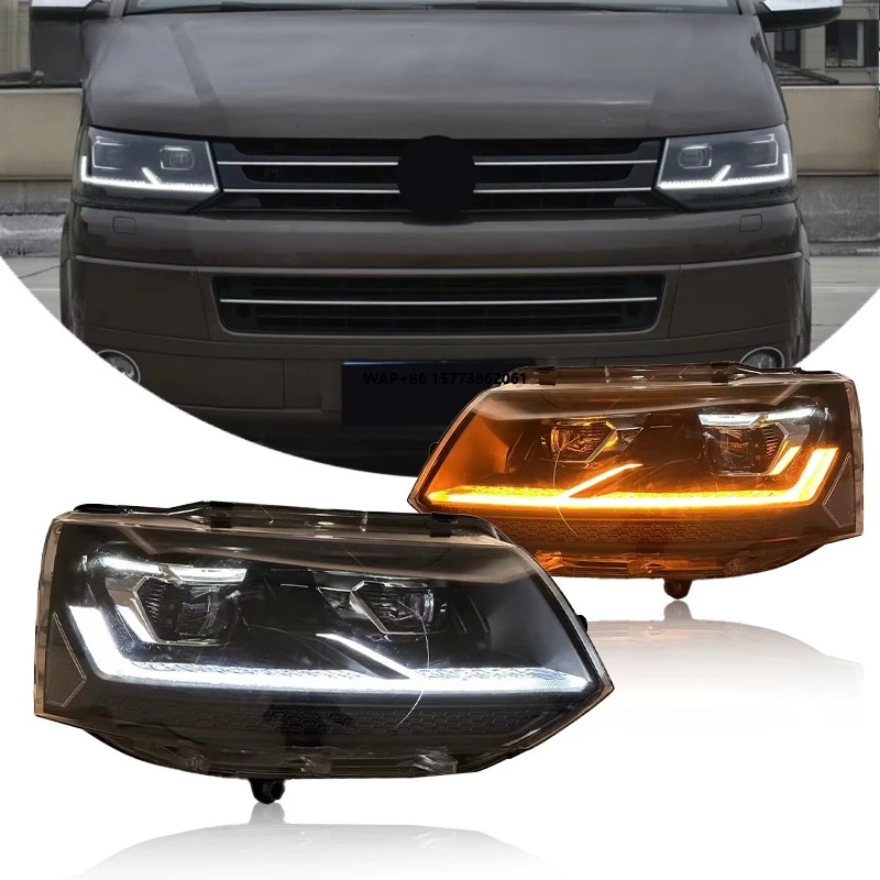 

2 Pieces LED Headlight for VW Multivan T5 Transporter 2010-2015 6000K 12V Upgrade T6 Style Head Lamp LED Projecators