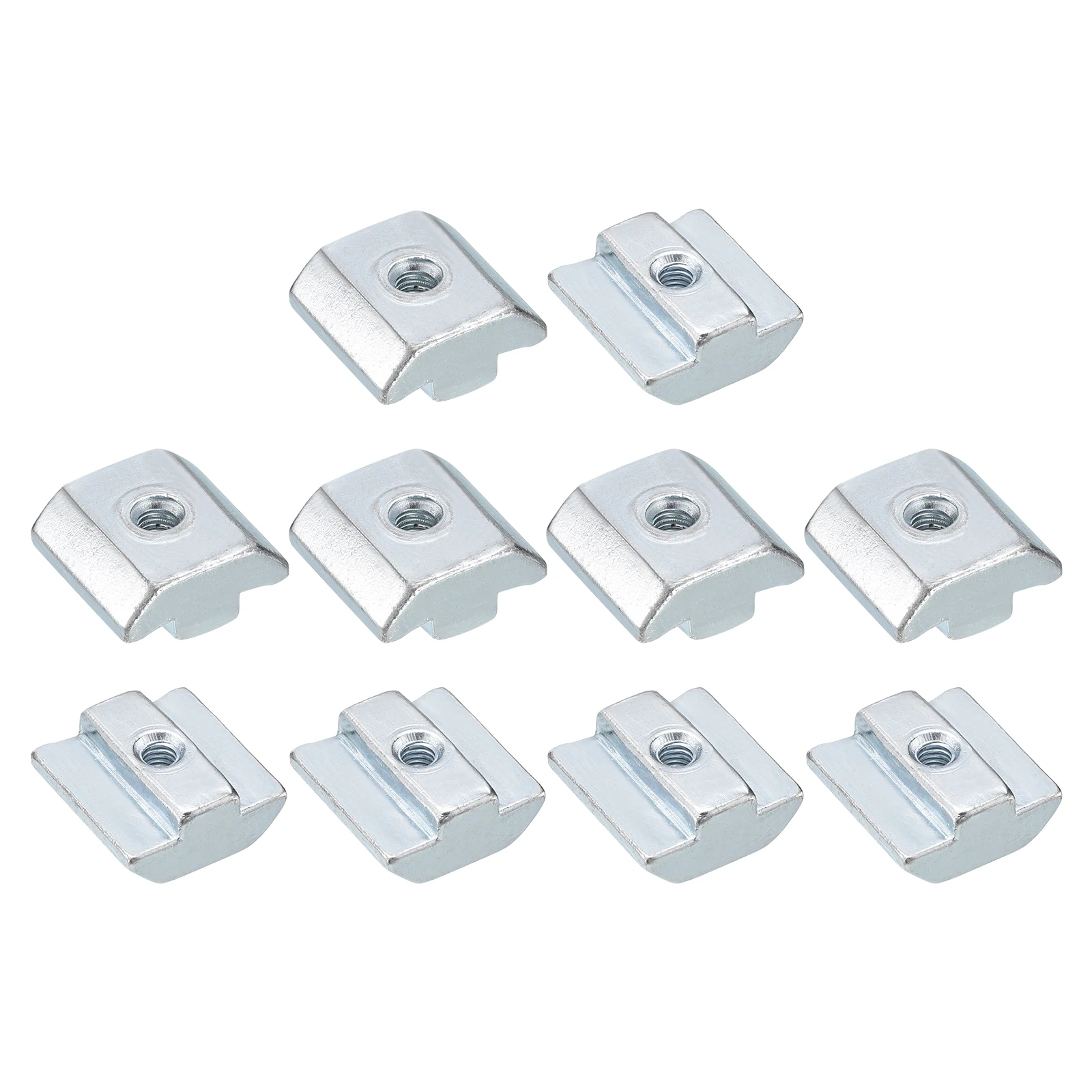 15/20/30Pcs T Nuts Nickel Plated Carbon Steel T Slot Bolt 4040/4545 Series M3 M4 M5 M6 M8 M10 Hammer Head Fastener Sliding T Nut