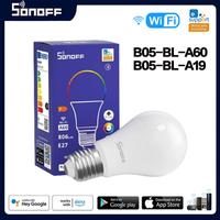 SONOFF B02/B05-BL WiFi Smart Light Bulb E26 E27 RGB LED Lamp Warm White Colorful Dimmable Lights App Voice Control For Alexa