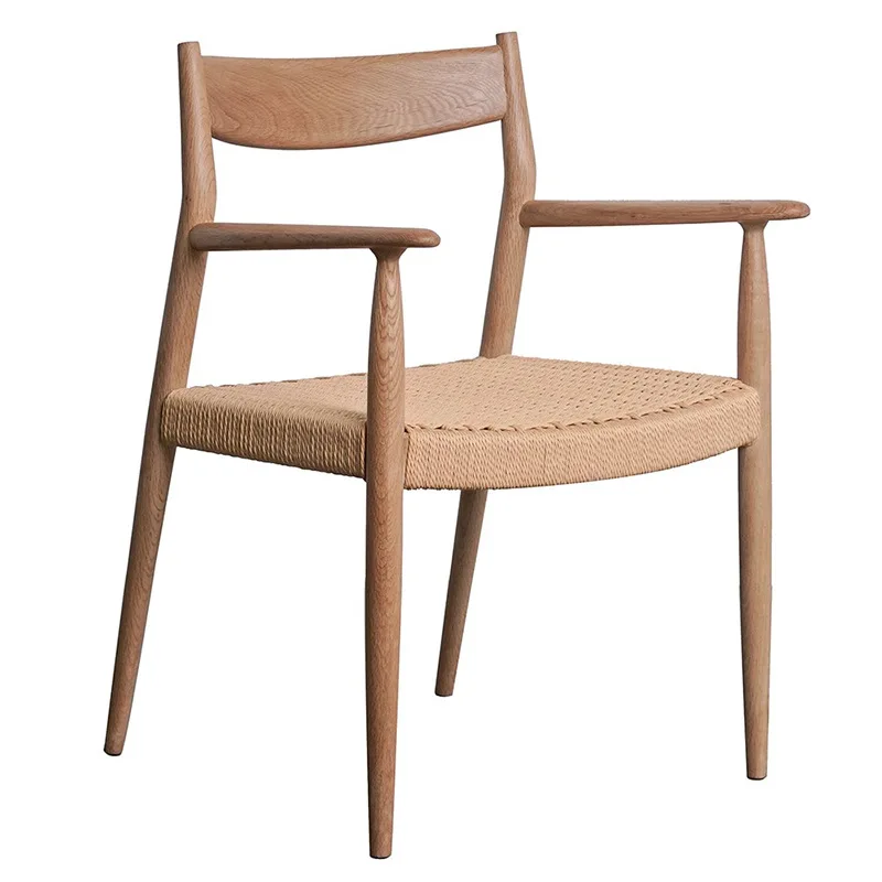 

Solid wood pulp armrest dining rattan leisure desk backrest bed and breakfast restaurant cafe