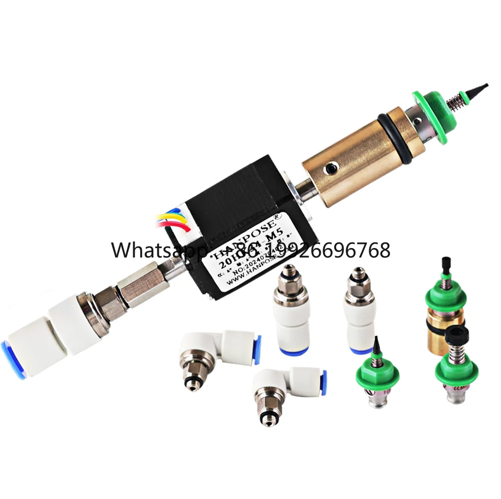 

0.8A 0.021N.m SMT Labeling Machine Suction Nozzle Rotating Vacuum Suction Cup 20 Hollow Stepper Motor Mounting Head Set