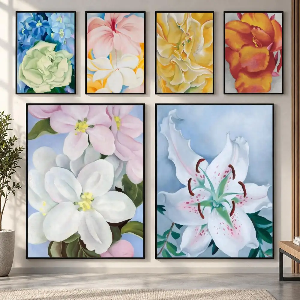 Georgia O'Keeffe Poster HD art sticky wall waterproof home living room bedroom bar aesthetic decoration