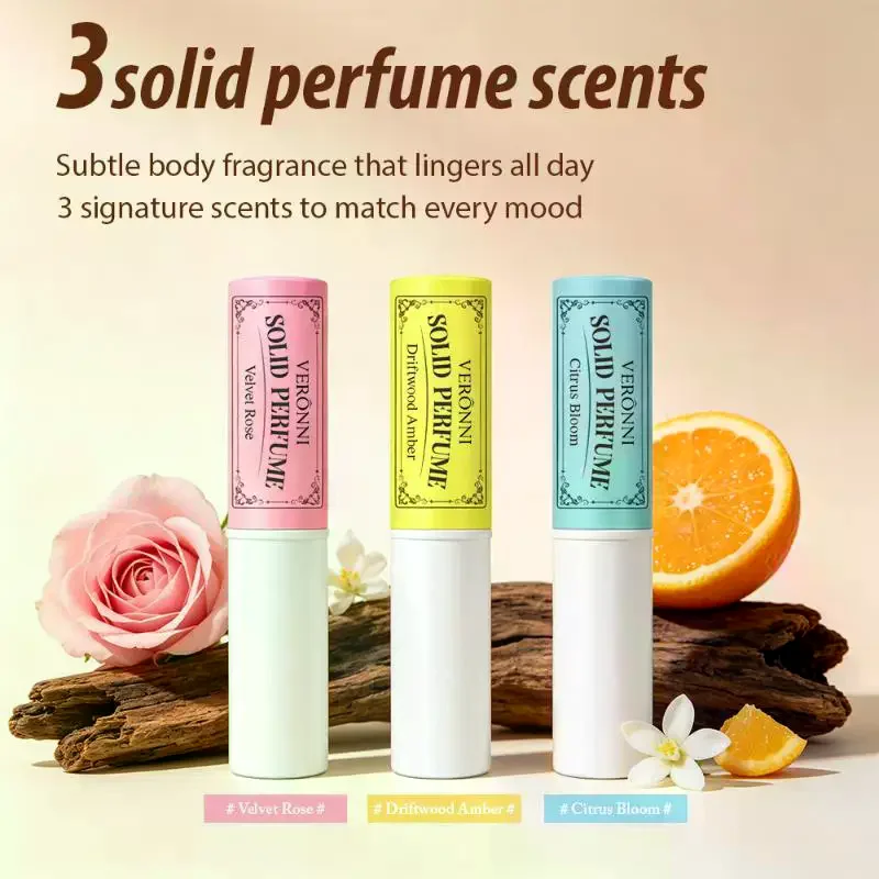 1Pcs Natural Fresh Scent Solid Perfume Stick Long Lasting Fragrance Portable Pocket Balm for Dating Daily Use Set Supply