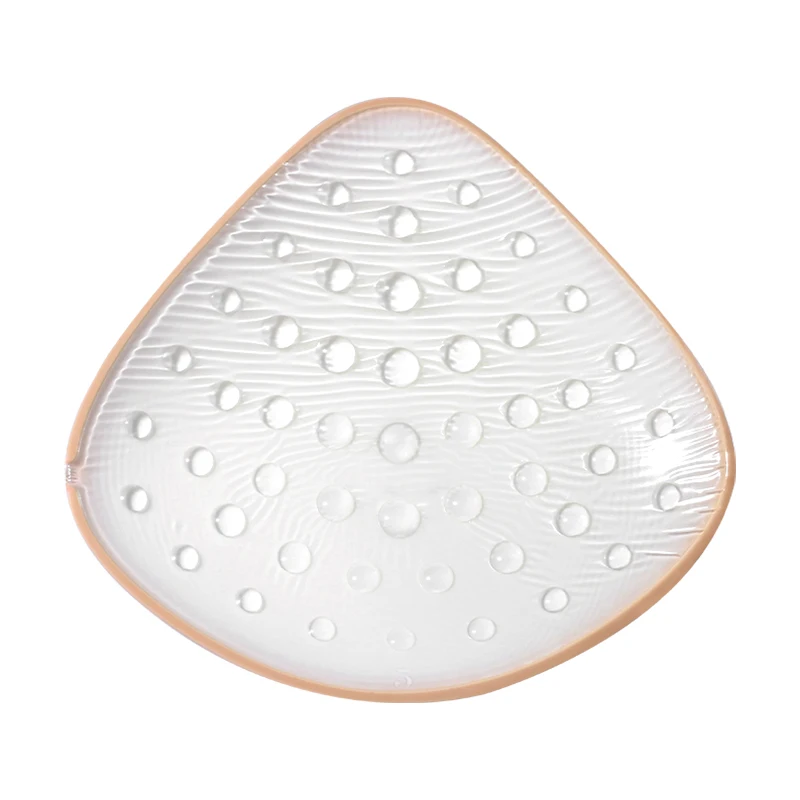 

New Arrivals 3D Pearl Nano Temperature Controlled Prosthetic Breast Form Safe Silicone Breast Form Triangle Prosthesis Bra Pad