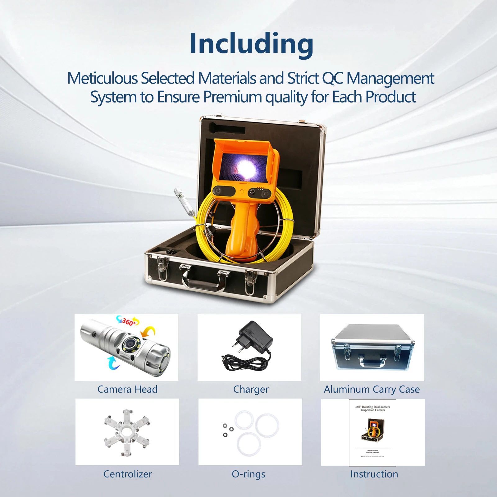 7inch Color LCD Display Dual Camera Plumbing Tool Telescoping Camera Sewer Camera Pipe Inspection