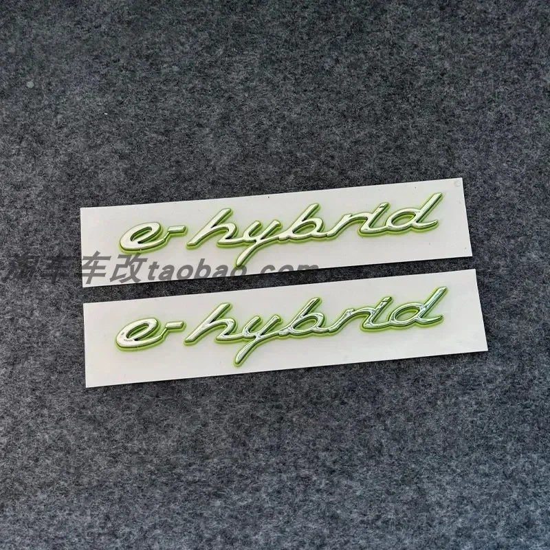 Rear Trunk Sticker Car Body Side Fender Badge Letters Emblem Labeling green Logo for Cayenne S Macan panamera e-hybrld 4 turbo