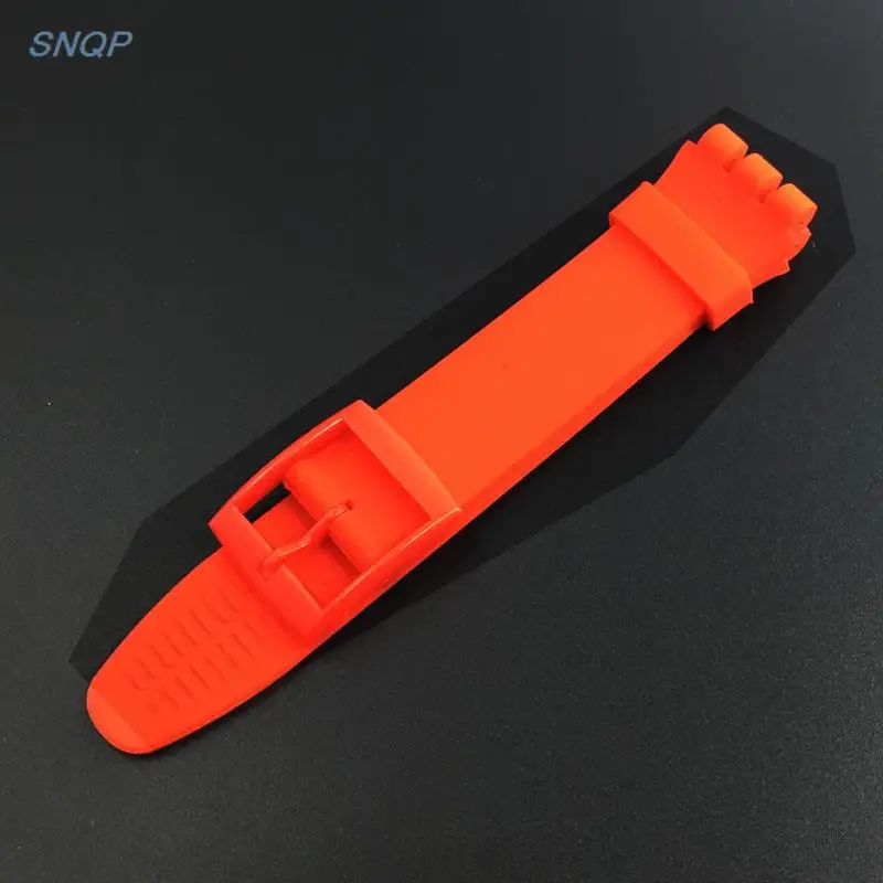 Ultra-thin Watch Band for Swatch Skin Strap Replacement Pin Buckle 16mm 17mm 19mm 20mm Silicone Rubber Wristband Watchband