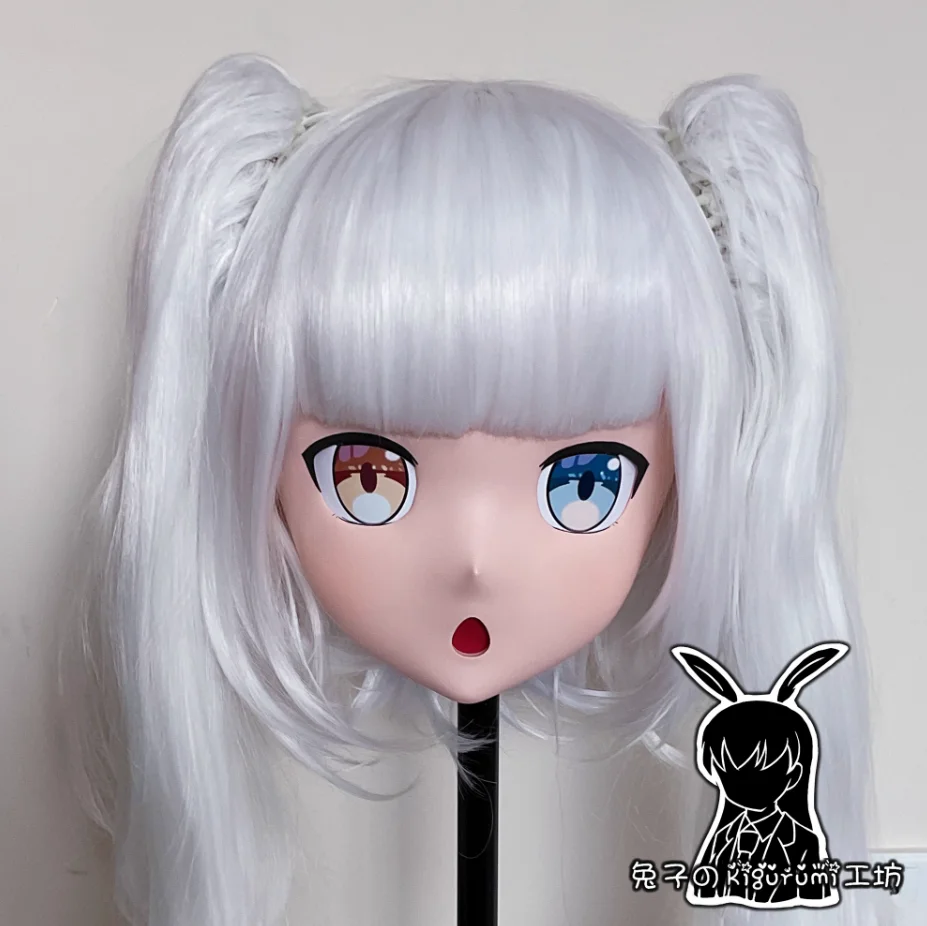 

(RB32913)Customize Lockable Full Head Resin Cartoon Cosplay Japanese Character Anime Role Play Kigurumi Mask With Back Shell