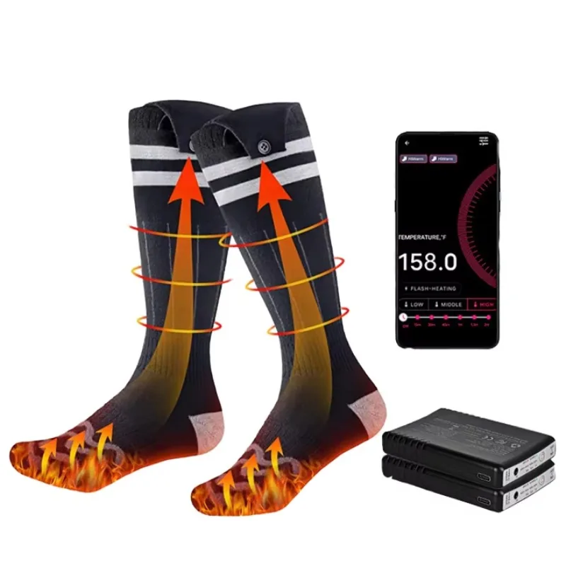 Scaldapiedi Personalizzato POWER LEAP per Sport Invernali, Riscaldamento Termico a Batteria per Sci