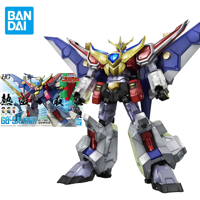

Bandai Original Anime Figure HG 1/300 Nekketsu Saikyō Go-Saurer Action Figure Toys for Kids Gift Collectible Model Ornaments