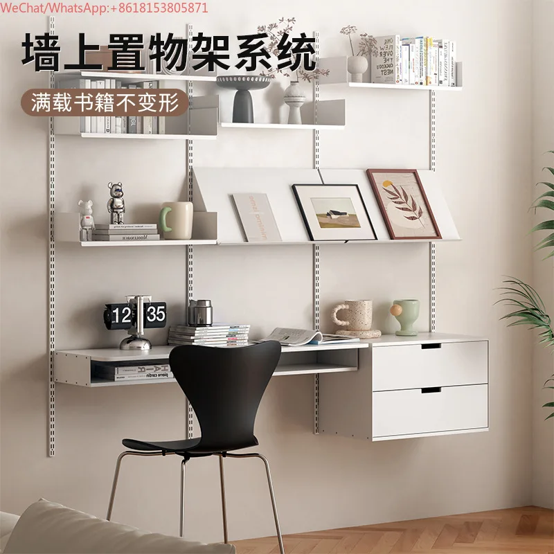 System baffle bookshelf wall mounted Nordic wall mounted metal baffle