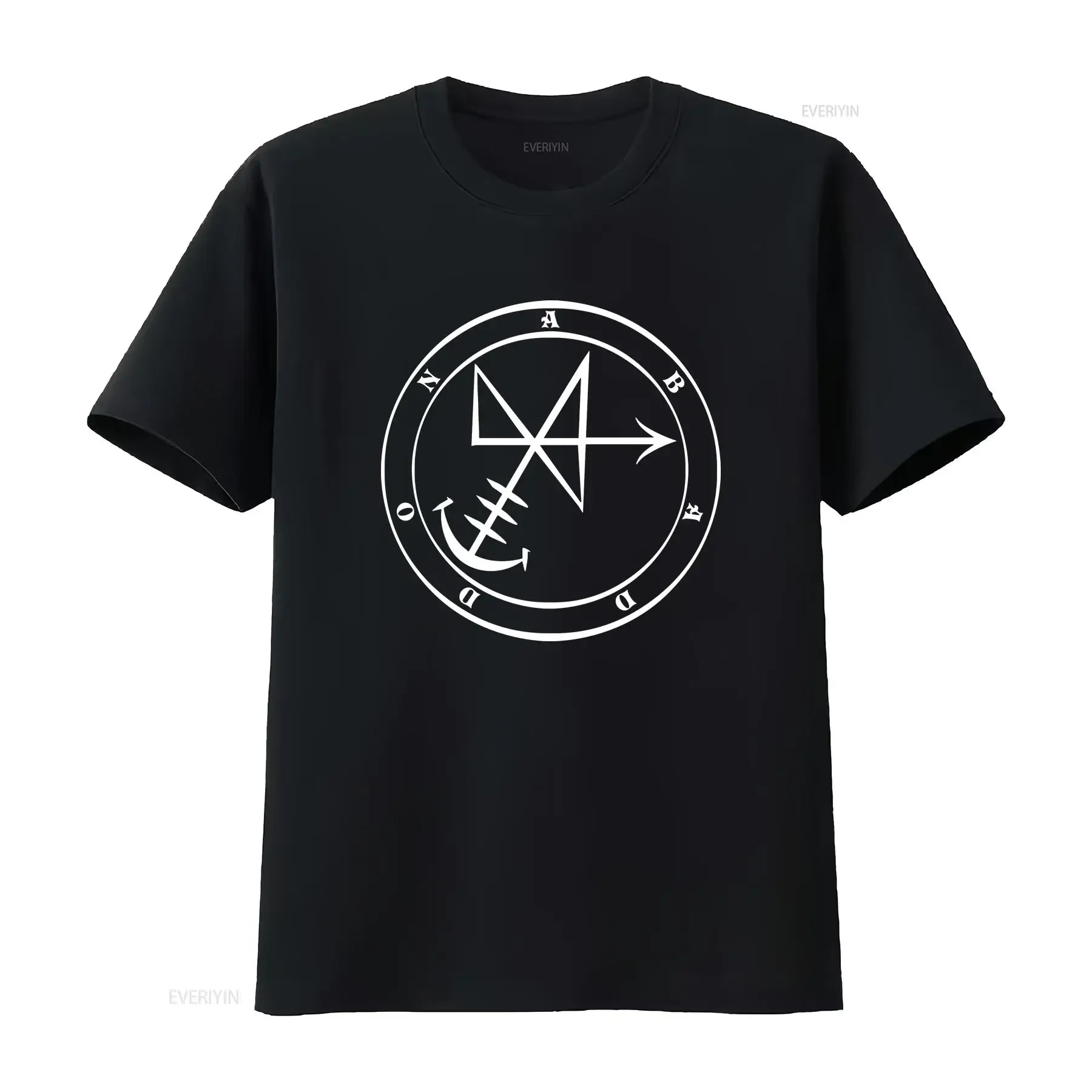Abaddon Angel Of The Abyss Sigil T Shirt vintage Washed Comfortable Soft fashion Casual Breathable Versatile Stylish