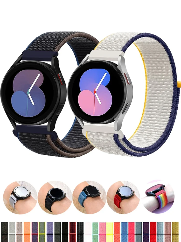 Nylon Band For Samsung Galaxy Watch 4/5 Pro/6 classic/active 2 44mm 40mm sport correa Bracelet Huawei GT 2e 3 4 Strap 22mm 20mm