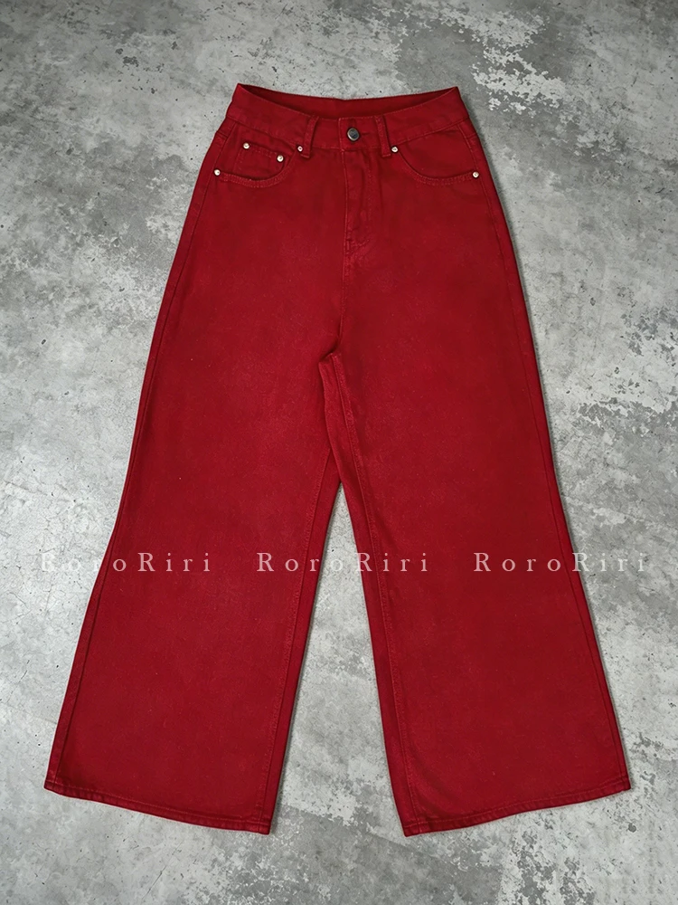RORORIRI Summer Denim Trousers for Women Lounge Boyfriend Cleanfit Distressed Straight Low Rise Jeans Skater Unisex Streetwear