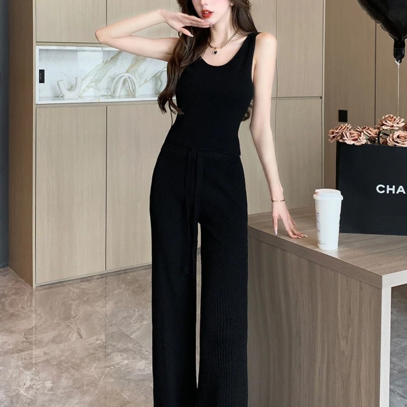 

Summer 2025 Ladies Trouser Korea Stylish Clothing Sales Outfit Chic and Elegant Casual Promotion Women's Pants Two Piece Set