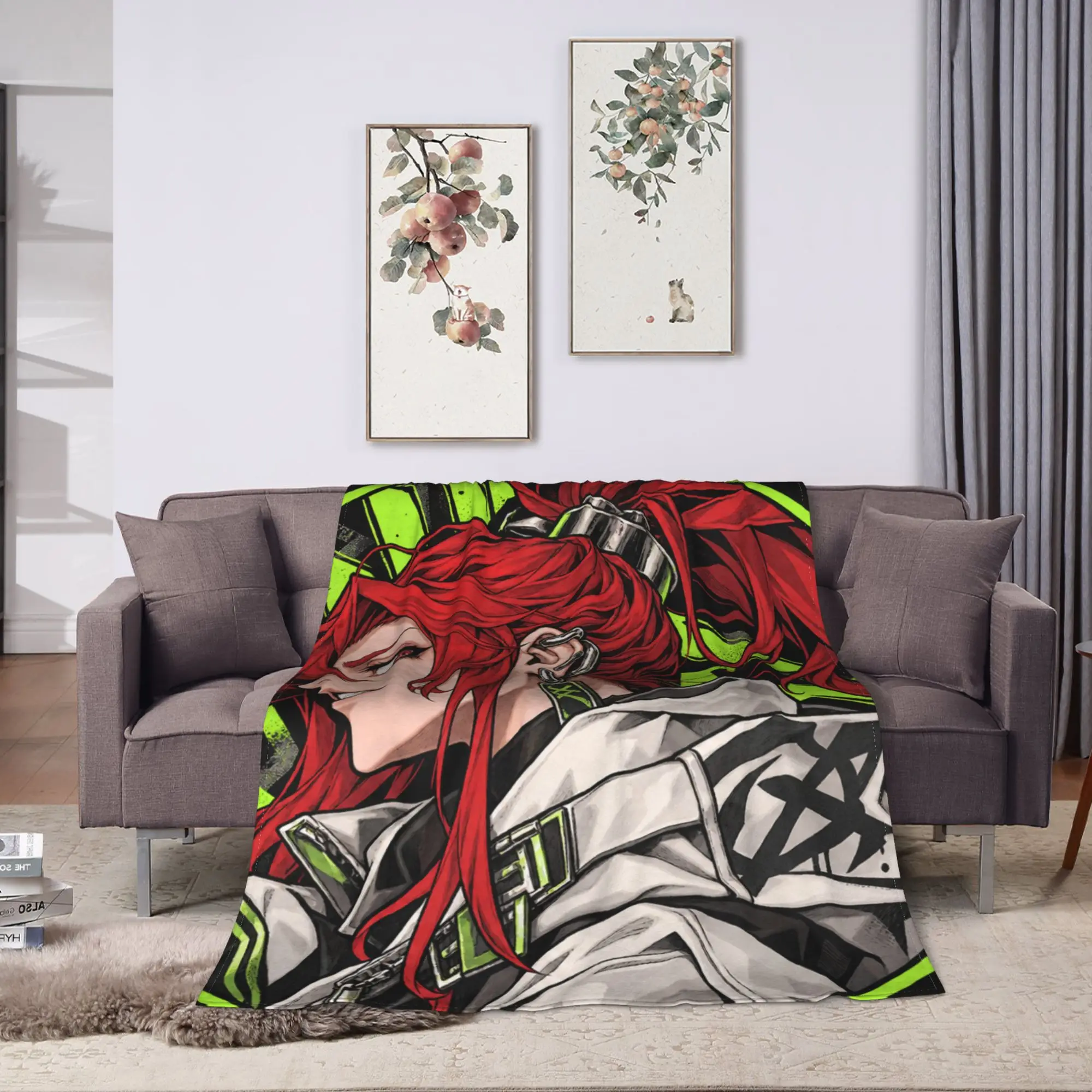 GACHIAKUTA Haired Woman Anime Flannel Blanket Winter  Super Soft Bedding Throws for Boy Girl Bedroom Bedspread Bed Cover