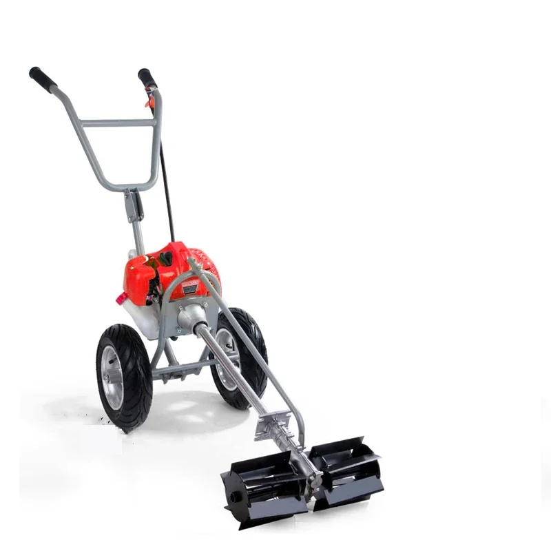 

New Large Portable Small Multifunctional Hand Push Lawn Mower 4-Stroke Powered Land Reclamation And Soil Loosening Lawn Mower Fa