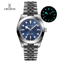 Cronos BB39 Watch For Man Business Dress NH35 Movement Automatic Mechanical Sapphire Snowflake Hands 20Bar Waterproof BGW-9 Lum