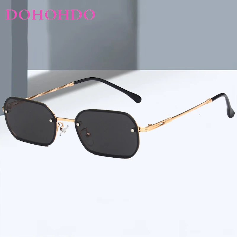 

Trendy Luxury Sexy Small Oval Frame Women Sunglasses Design Brand Metal Men Sunglass Shade Summer Travel Drive Eyeglasses UV400