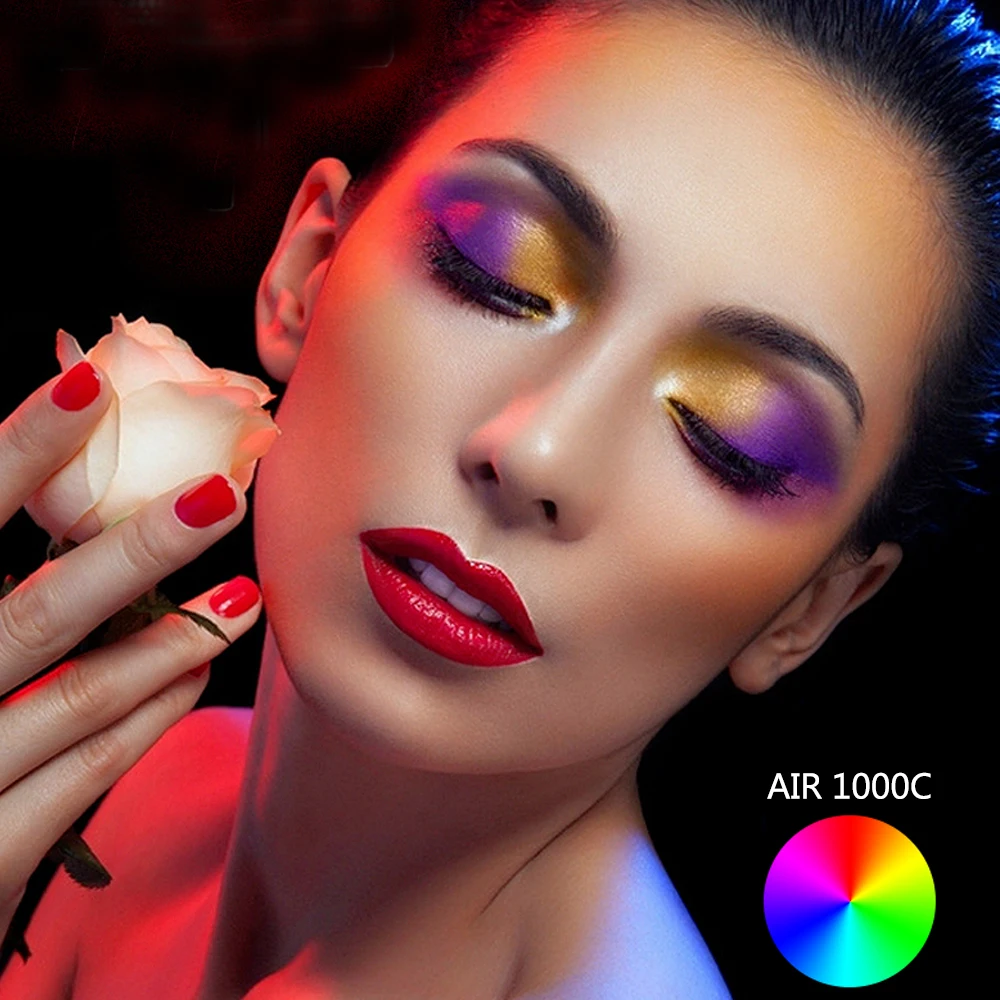 Mcoplus-led 조명 비디오 사진 영상 촬영 필라이트 CRI95 + RBG 램프, 캐논 니콘 소니 후지 카메라 유튜브 틱톡 브이로그용